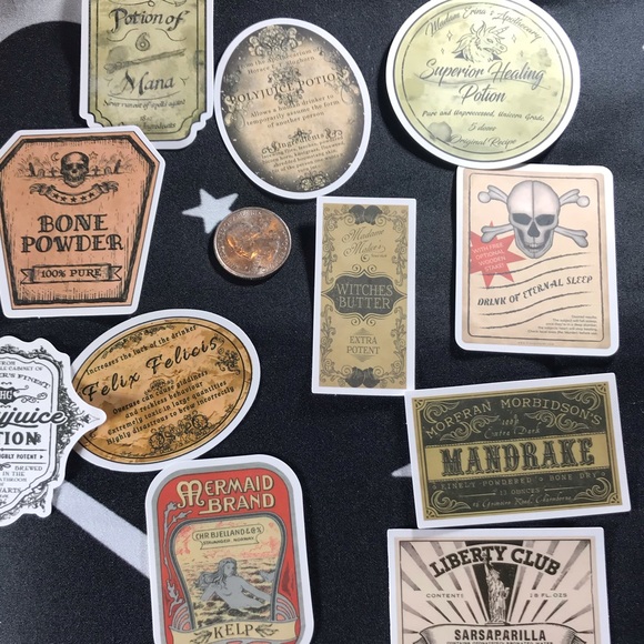 Eternal Sleep Witchy Sorceress Supreme Potion B0ttle Label Sticker - Picture 5 of 7